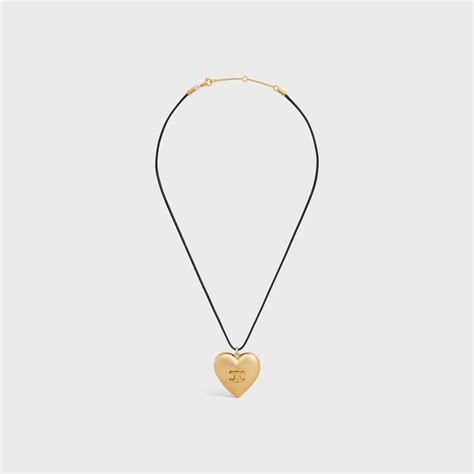 Women's Celine cœur Triomphe necklace in brass with gold 